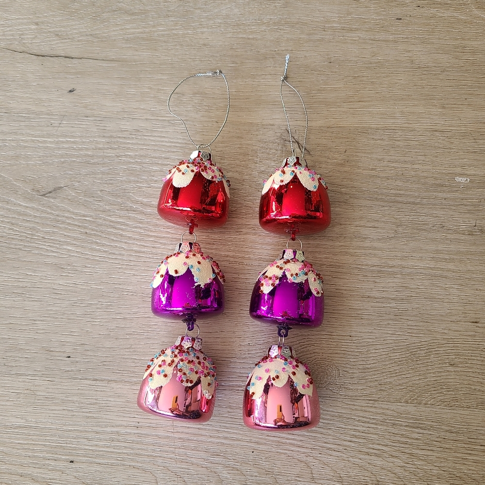 Pair of gum drop ornaments